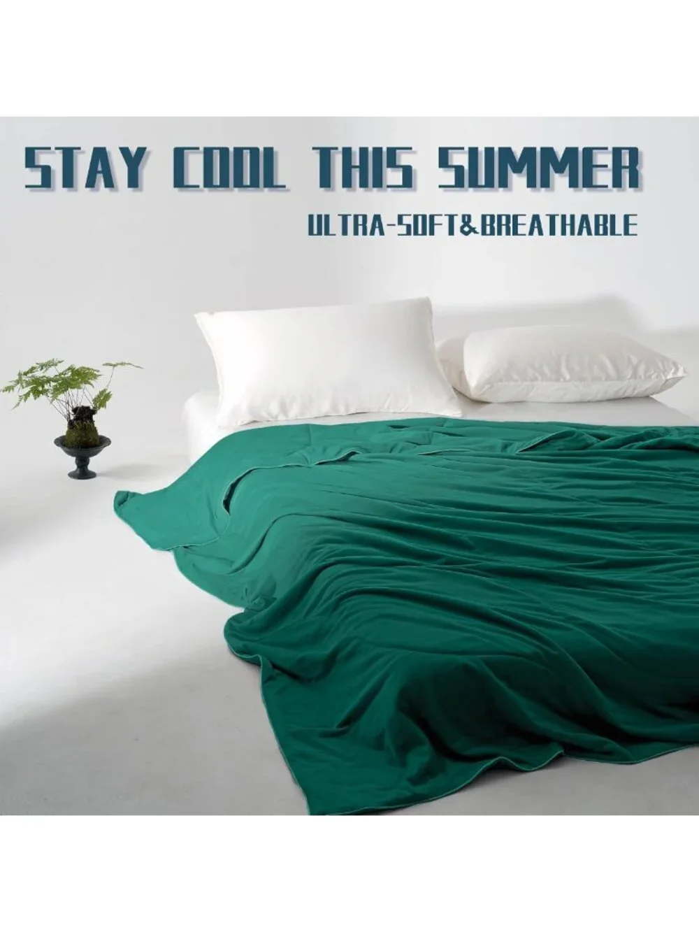 Cooling Comforter King Size - Lightweight, Breathable Blanket for Hot Sleepers